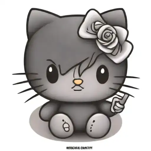 hello kitty slasher tattoo design idea