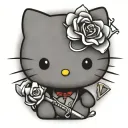 hello kitty slasher tattoo design idea