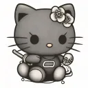 hello kitty slasher tattoo design idea