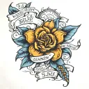 script letting "You're my blue sky, you're my sunny day" tattoo design idea