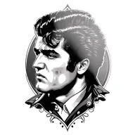 Tcb elvis presely theme tattoo design idea