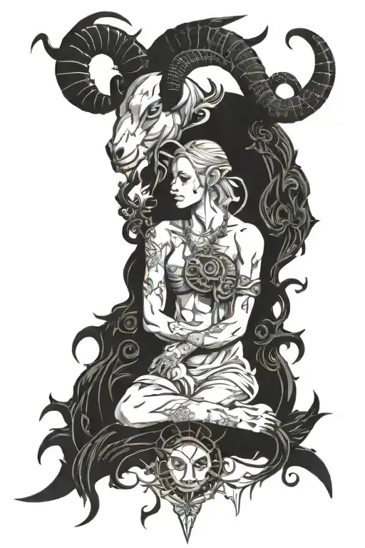 Seven Deadly Sins Goat of Lust tattoo design idea