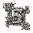 number 555 number tattoo design idea