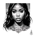 Aaliyah tattoo design idea