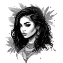 Aaliyah tattoo design idea