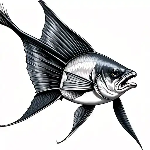 sailfish tattoo design idea