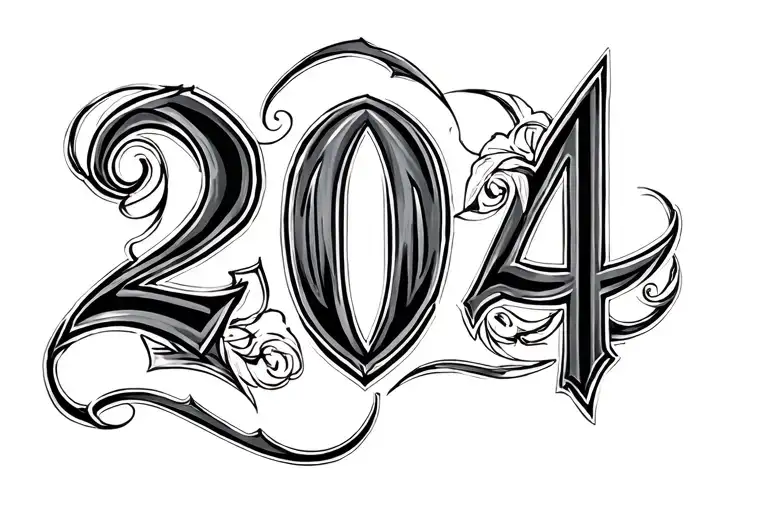 2004 number tattoo design tattoo design idea