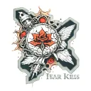 fear kills dreams tattoo design idea