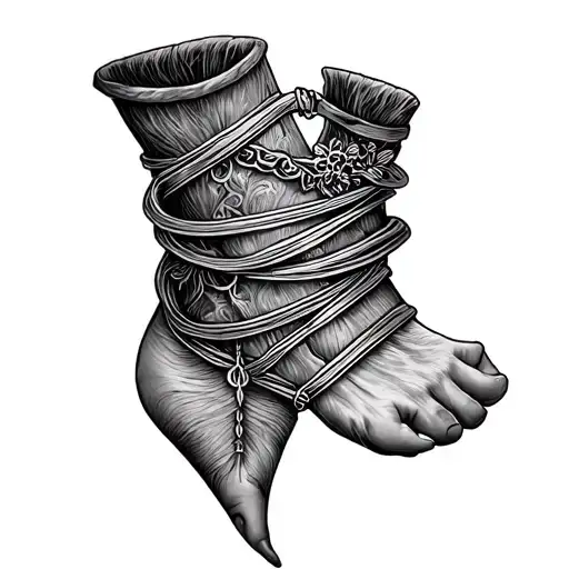 Ankle Bracelet tattoo design idea