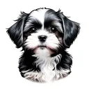 Cavachon tattoo design idea
