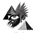 annunaki Enki with the 3 pyramids include the eye tattoo design idea