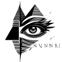 annunaki Enki with the 3 pyramids include the eye tattoo design idea