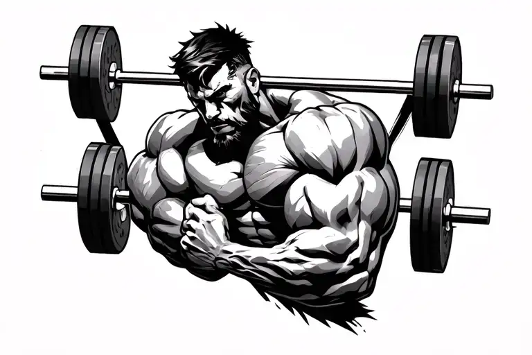 Powerlifting tattoo design idea