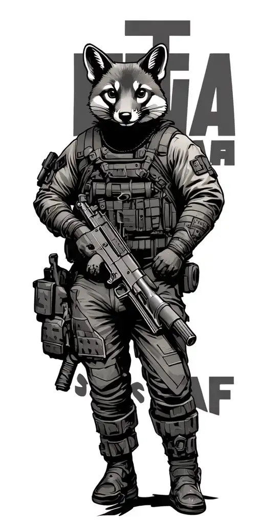 ISAF, military, soldier, rifle armor marten, tattoo design idea