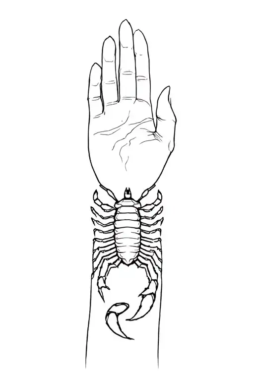 For a messy person who loves magic I am scorpion I want on the left hand on the side of the hand level tattoo design idea