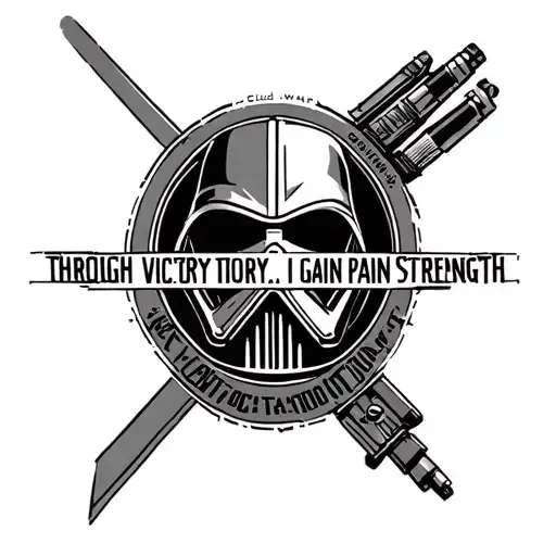 A small Star Wars tattoo that contains the Sith Code; more precisely, the 'through victory, I gain strength' line. tattoo design idea