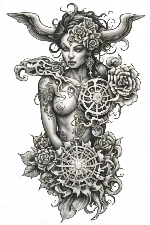 I am a man and I lost a nipple because of a surgery and I want a black and white tattoo that covers my chest over that a tattoo design idea