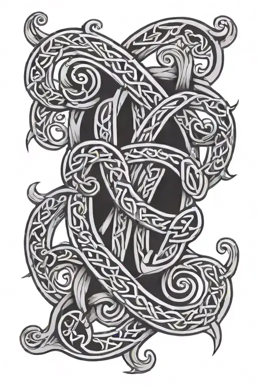 kids birthdays celtic numeric tattoo design idea