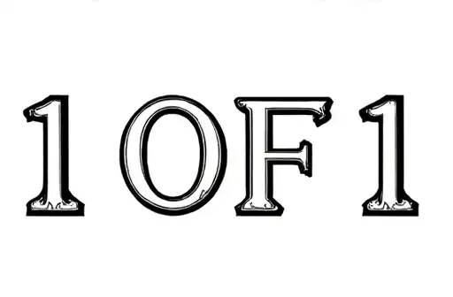 "1OF1" tattoo design idea