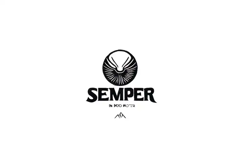 semper in motor tattoo design idea