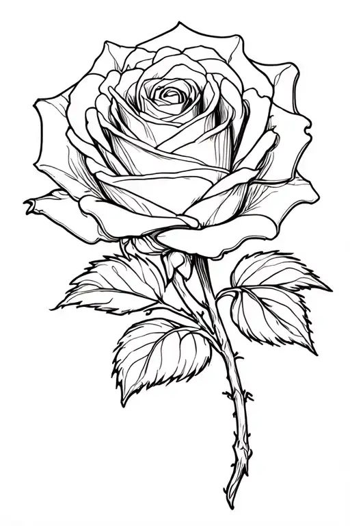 white rose tattoo design idea