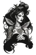 beautiful  Lilith surrounded tattoo design idea