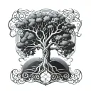 Yggdrasil tree tattoo design idea