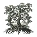Yggdrasil tree tattoo design idea