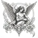 Gabriel Angel tattoo design idea
