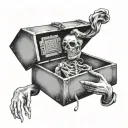 thinking outsider the box, we code for people,  tattoo design idea