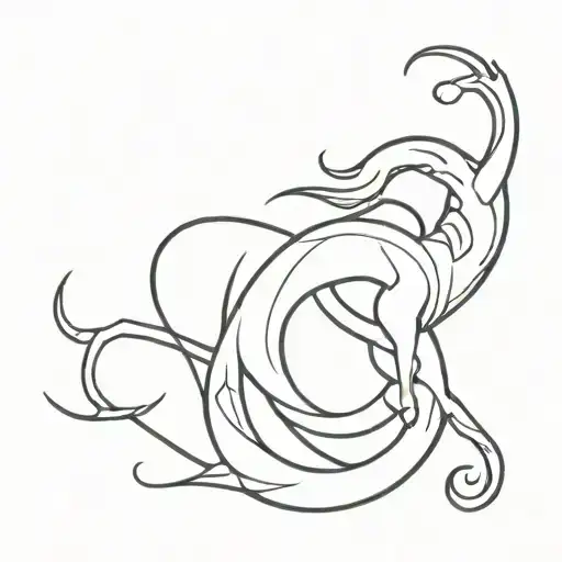 capricorn symbol tattoo design idea