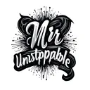 Mr unstoppable words tattoo design idea
