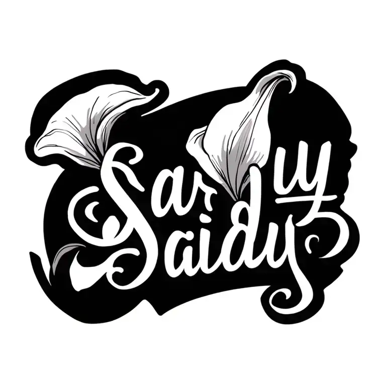 "Saidy" Calla Lilies tattoo design idea