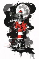 sea ​​lighthouse tattoo design idea