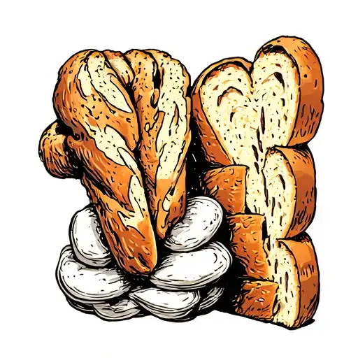 bread tattoo design idea
