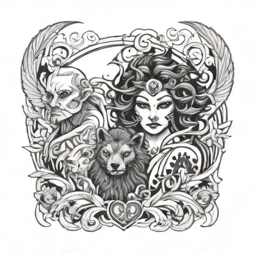 Family Protector tattoo design idea