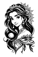 disney princess tattoo design idea