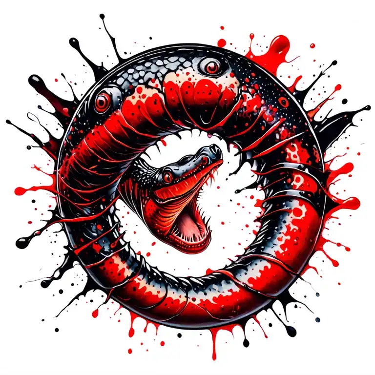 Electric eel wrapped tattoo design idea