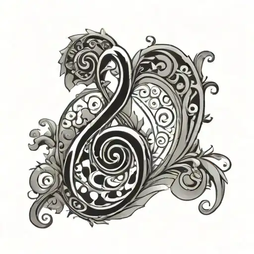 bass clef bass clef tattoo design idea