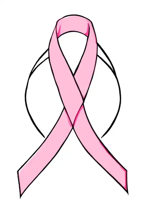 breast cancer symbol incorporated tattoo design idea
