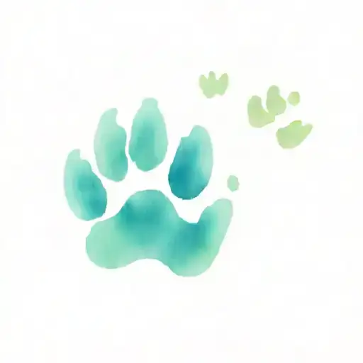 pet loss dog paw print tattoo design idea