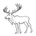 moose standing tattoo design idea