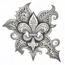 Sharon Flower, Louisville, fleur de lis, Valley, God, Maori, Heaven tattoo design idea