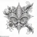 Sharon Flower, Louisville, fleur de lis, Valley, God, Maori, Heaven tattoo design idea