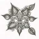 Sharon Flower, Louisville, fleur de lis, Valley, God, Maori, Heaven tattoo design idea