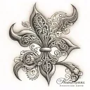 Sharon Flower, Louisville, fleur de lis, Valley, God, Maori, Heaven tattoo design idea