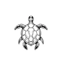 shellback turtle with a anchor connected tattoo design idea