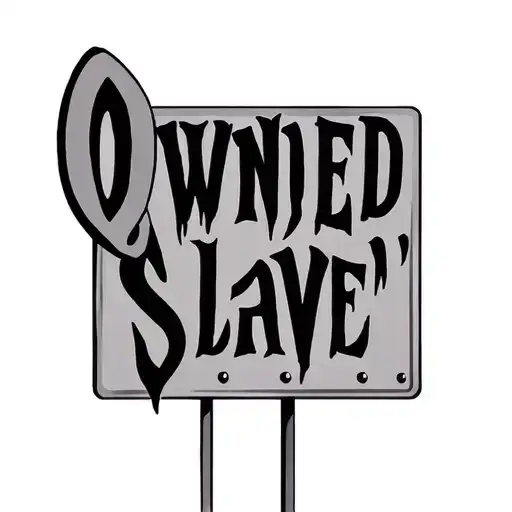 Owned Slave slut sign tattoo design idea