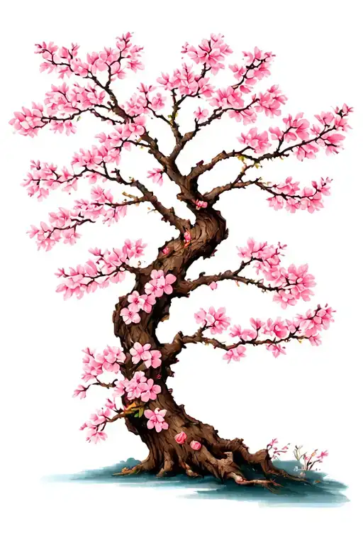 Cherry Blossom tree tattoo design idea