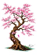 Cherry Blossom tree tattoo design idea